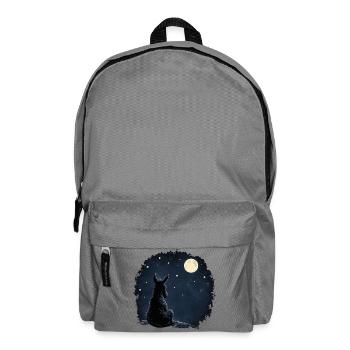 Nachdenklicher Esel unter Sternenhimmel - T-Shirt - Rucksack - Mittelgrau - Vorne