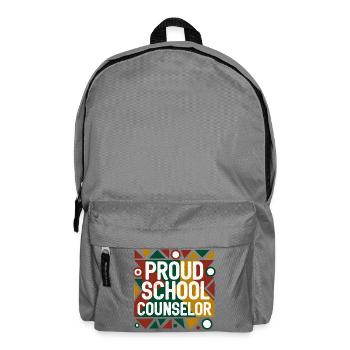 Conseiller scolaire fier Design Géométrique Abstrait - Sac à dos - gris éléphant - Devant