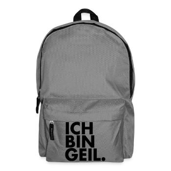 Ich bin Geil. - Rucksack - Mittelgrau - Vorne