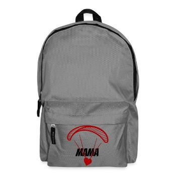 Paraglider with mom writing and heart - Backpack - elephant grey - Front