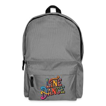 Line Dance Western Schriftzug - Rucksack - Mittelgrau - Vorne