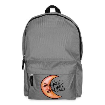Mondbeschienenes Crescent Porträt Aquarell - Rucksack - Mittelgrau - Vorne