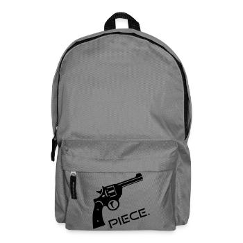 Revolver Waffe Wumme Piece - Peace - Rucksack - Mittelgrau - Vorne