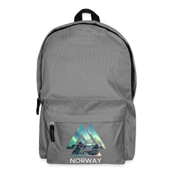 Norway Valknut Northern Lights Celtic Knots - Backpack - elephant grey - Front