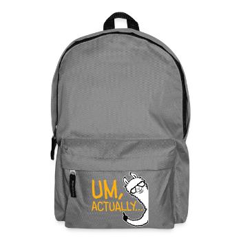 Llama Alpaca To Actually Funny Nerd Smartass - Backpack - elephant grey - Front