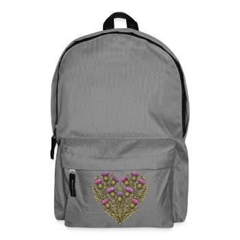 Thistle Heart Botanischer Druck - Rucksack - Mittelgrau - Vorne