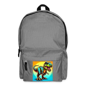 Dinosaurier - Rucksack - Mittelgrau - Vorne