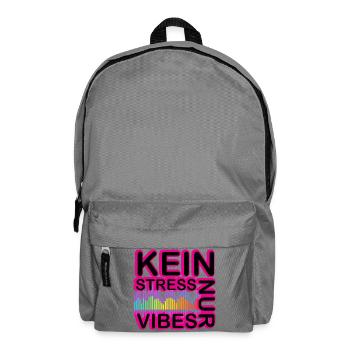 Kein Stress Vibes Neon - Rucksack - Mittelgrau - Vorne