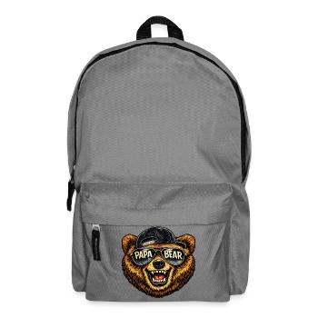 Papa Bear Sonnenbrillen-Mützen-Design - Rucksack - Mittelgrau - Vorne
