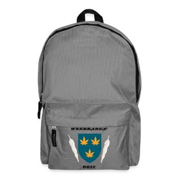 Weedbaden 0611 – Wiesbaden Cannabis Wappen Design - Sac à dos - gris éléphant - Devant