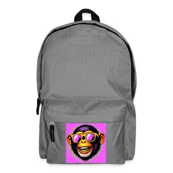 Schimpansen-Affe - Rucksack - Mittelgrau - Vorne