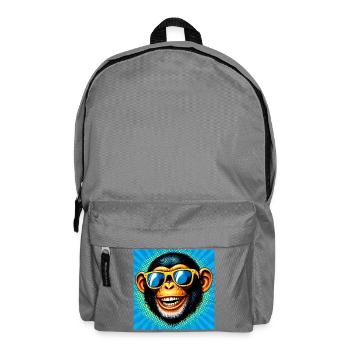Schimpansen-Affe - Rucksack - Mittelgrau - Vorne