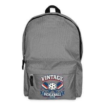 Vintage Pickleball Club Graphic - Backpack - elephant grey - Front