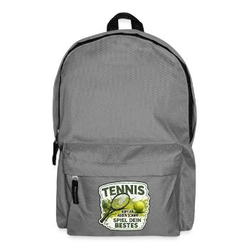 Tennis – Spiel dein Bestes - Rucksack - Mittelgrau - Vorne