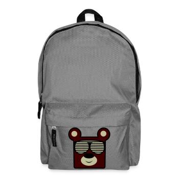 Ours avec des lunettes de soleil rétro - Sac à dos - gris éléphant - Devant