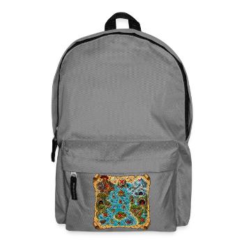 Carte du pirate enchanté avec marqueurs X - Sac à dos - gris éléphant - Devant