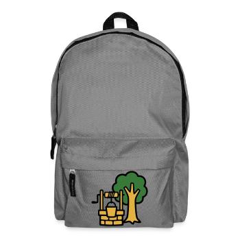 Draw Fountain Village Logo - Backpack - elephant grey - Front