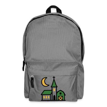 Œuvres d’art de la lune de l’église du village - Sac à dos - gris éléphant - Devant