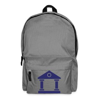 Courthouse Solid Icon Government Justice Building - Backpack - elephant grey - Front
