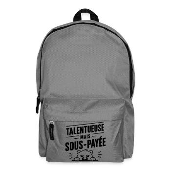 Talentueuse mais sous-payée | Humour Travail - Sac à dos - gris éléphant - Devant