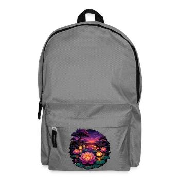 Lotus-Lichter am Abend - Rucksack - Mittelgrau - Vorne