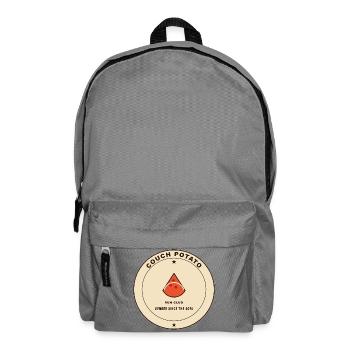 Couch Potato Run Club Logo - Rucksack - Mittelgrau - Vorne