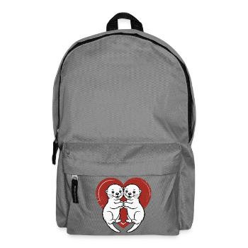 Verliebte Otter - Rucksack - Mittelgrau - Vorne
