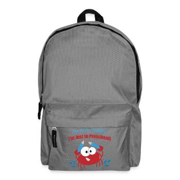 Crabe de maternelle avec des crayons - Sac à dos - gris éléphant - Devant