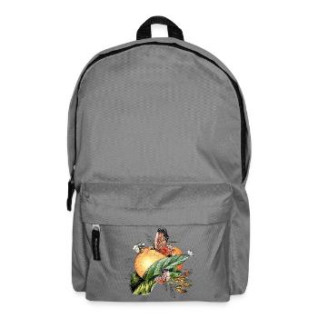 Butterflies on an orange - Backpack - elephant grey - Front