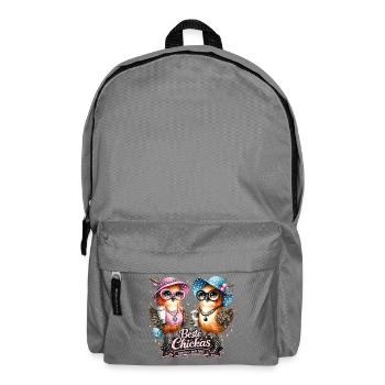 Beste Chickas – Immer mit Stil - Rucksack - Mittelgrau - Vorne