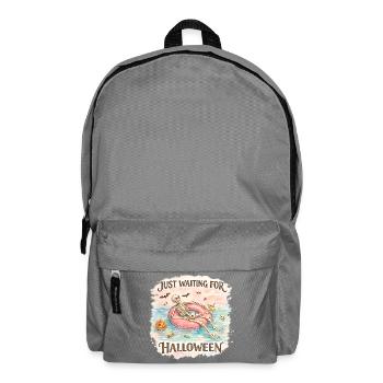 Waiting for Halloween Skeleton Hallloween Anticipation - Backpack - elephant grey - Front