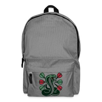 Kobra Schlange Dart Logo - Rucksack - Mittelgrau - Vorne