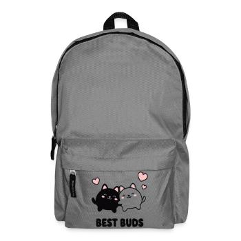 Best Buds Katzen Logo - Rucksack - Mittelgrau - Vorne