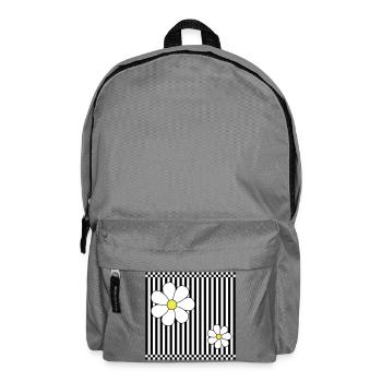 Stripes & Flowers - Rucksack - Mittelgrau - Vorne
