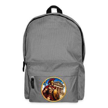Spartaner Gladiator vor Tempel - Rucksack - Mittelgrau - Vorne