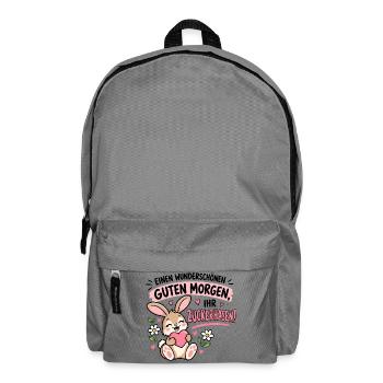 Wunderschönen guten Morgen, ihr Zuckerhasen! - Rucksack - Mittelgrau - Vorne