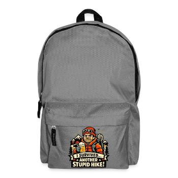 Ich überlebte: Noch ein dummer Aufstieg - Rucksack - Mittelgrau - Vorne