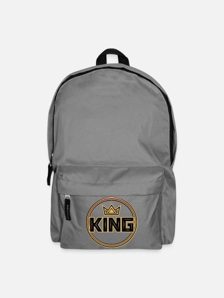 Goldenes Königskronenabzeichen - Rucksack - Mittelgrau