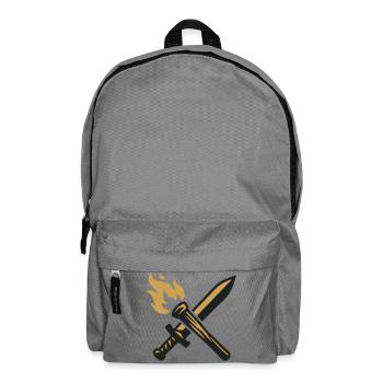 Schwert Fackel Gilden Wappen - Rucksack - Mittelgrau - Vorne