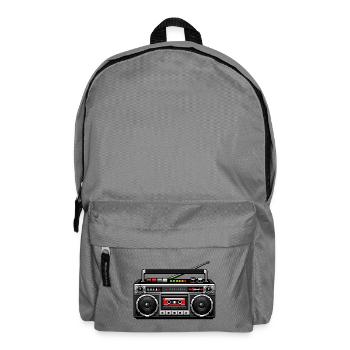 Retro Boombox Graphic - Backpack - elephant grey - Front