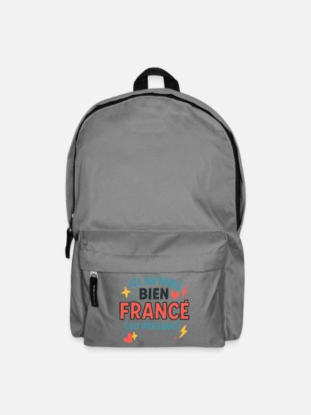 Positive Nachricht France Couleurs Vive - Rucksack - Mittelgrau