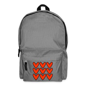 HEART. HEARTS. VALENTINE'S DAY. LOVE. LOVE. COUPLE. - Backpack - elephant grey - Front