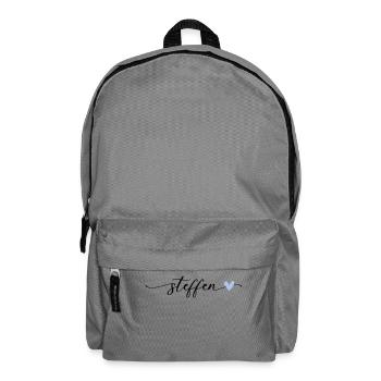Steffen Name Kalligrafie Schrift - Rucksack - Mittelgrau - Vorne