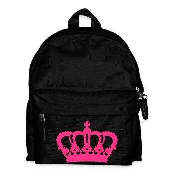 Krone König Königin Prinz Prinzessin Royal pink - Kinder Rucksack - Schwarz - Vorne