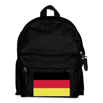 Deutschland Fahne Flagge - Kinder Rucksack - Schwarz - Vorne