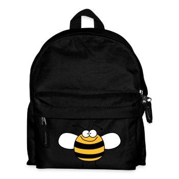 Lustige Süße Kinder Biene / Hummel - Kinder Rucksack - Schwarz - Vorne