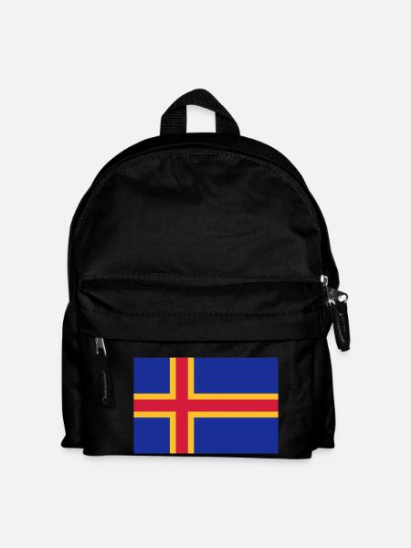drapeau_aland - Kinder Rucksack - Schwarz