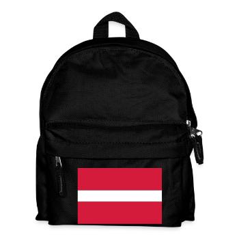 Lettland - Kinder Rucksack - Schwarz - Vorne