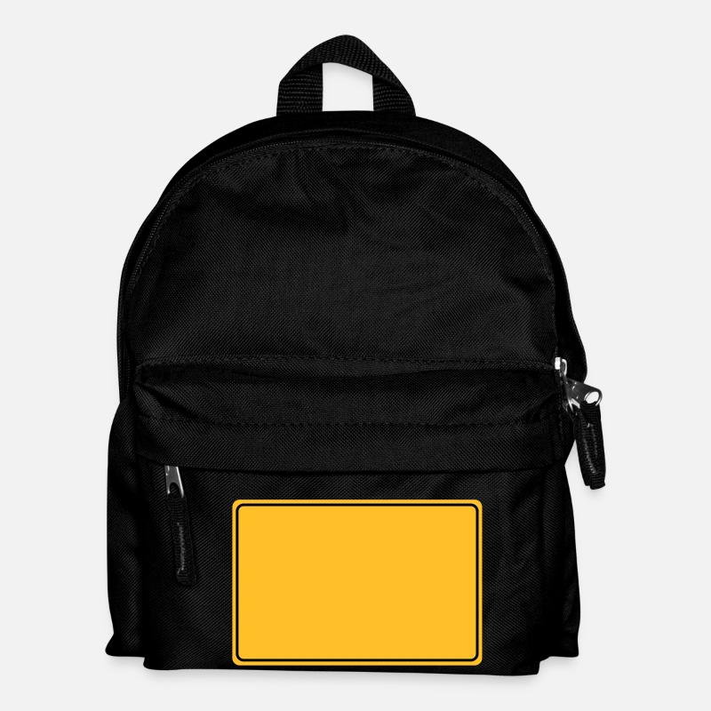 ortsschild - Kinder Rucksack - Schwarz