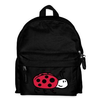 Niedlicher süßer kleiner Marienkäfer - Kinder Rucksack - Schwarz - Vorne